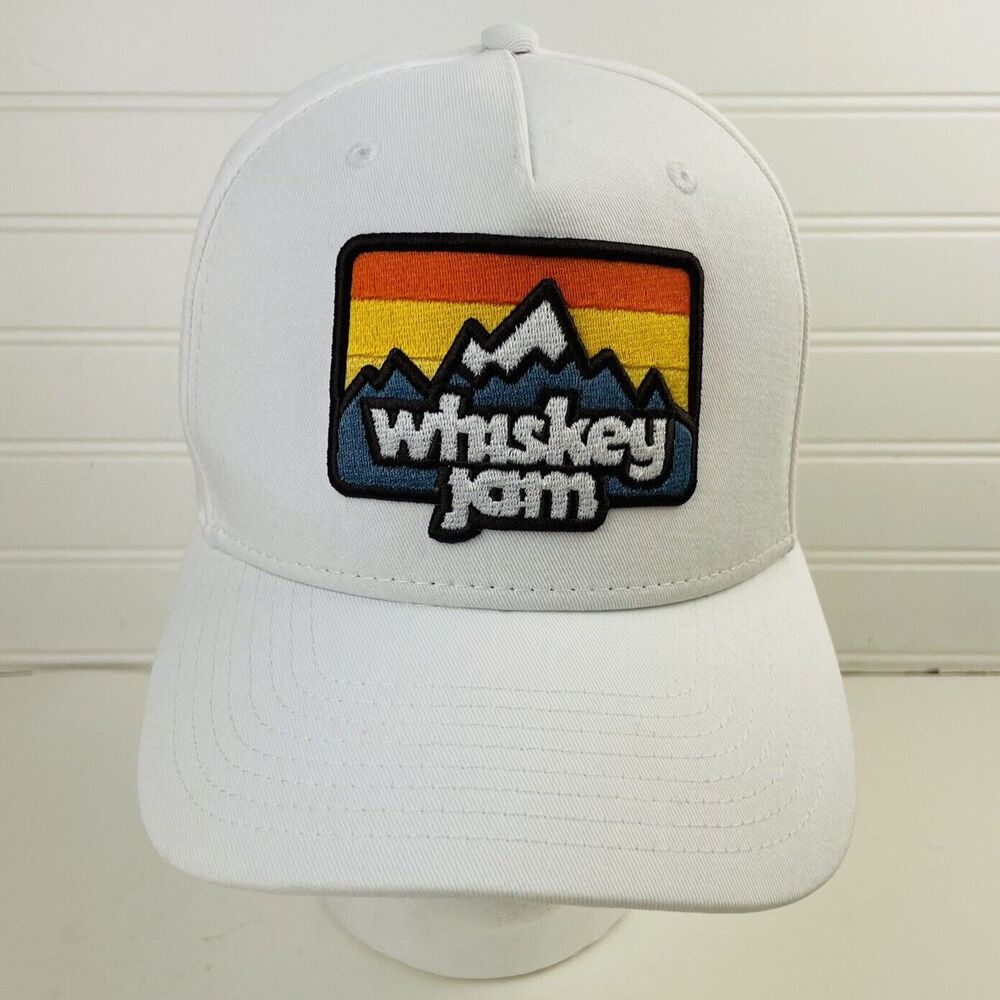 Whiskey Jam Nashville Tennessee White Baseball Hat Cap Patch Adjustable Cotton